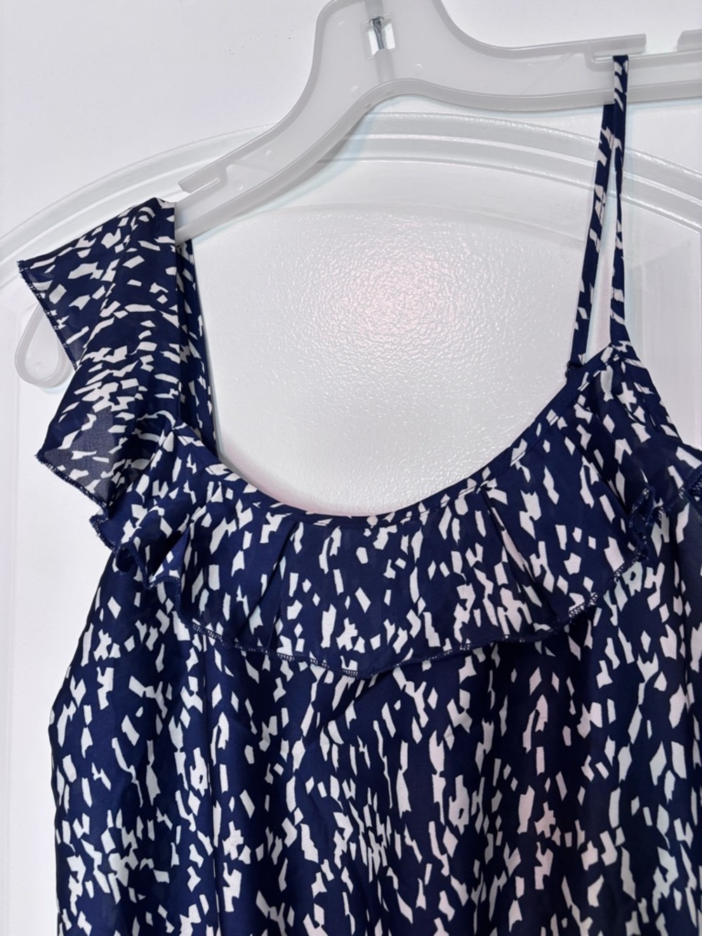 Timing Navy and White Printed Sleeveless Romper Size Small - Picture 6 of 11